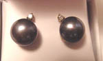 black pearl earrings